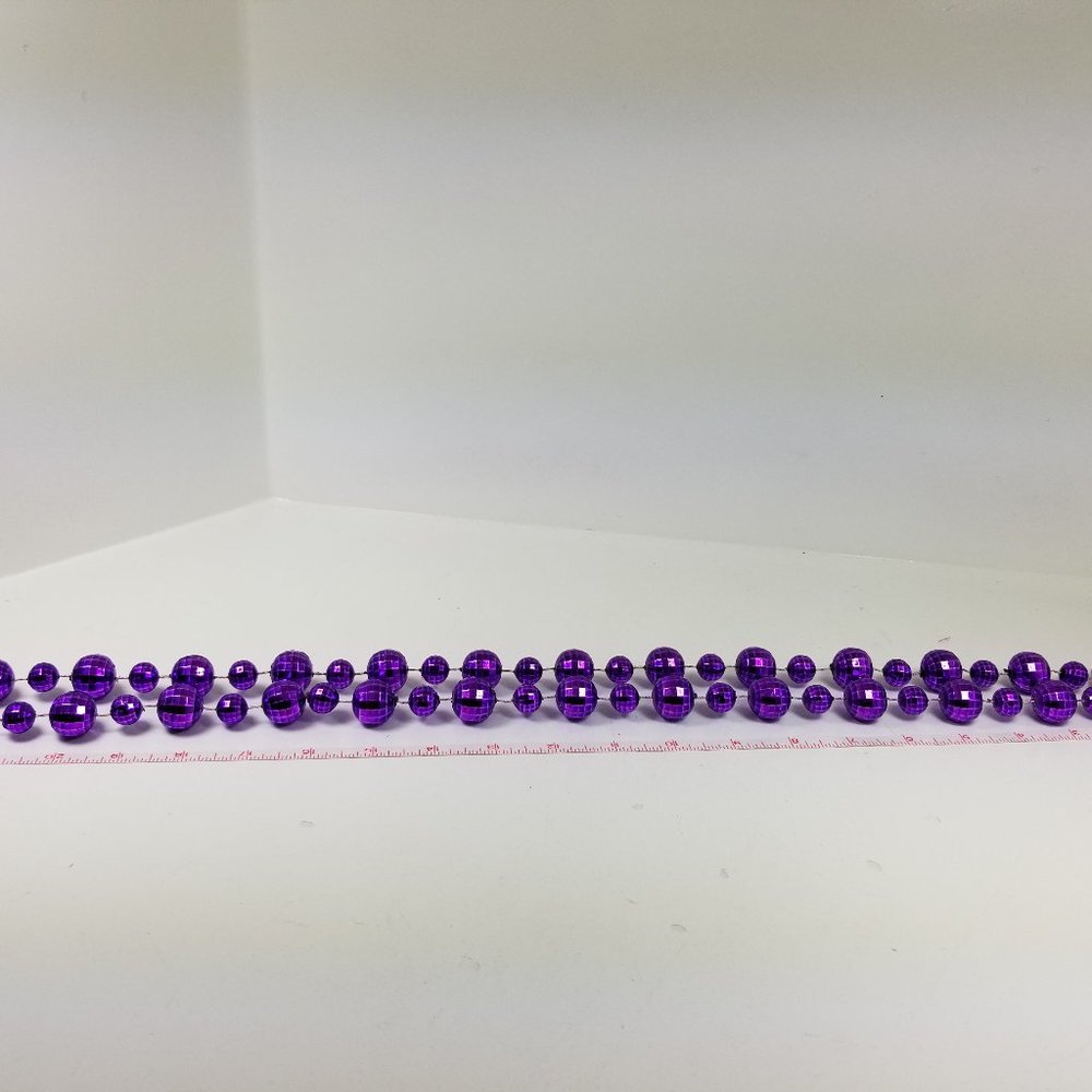 Vintage 90's Disco ball Purple Mardi Grass Beads